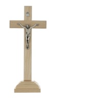 Álló fa kereszt világos 21, 5 cm