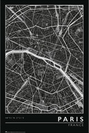 Paríž Mapa mesta - plagát