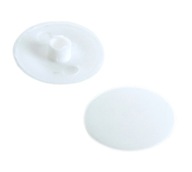 Záslepka maskovacia nábytková, biela, excentrická 15 mm
