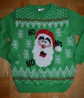 393 # Świąteczny sweter Mikołaj 6/7L_116/122cm