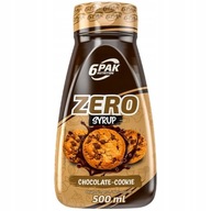 6PAK SYRUP ZERO 500ml SYROP CZEKOLADA CIASTKO - niskokaloryczny dodatek