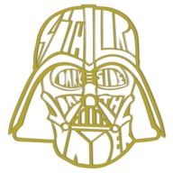 Nástenná dekorácia Star Wars Gold DARTH VADER na nalepenie A004 70