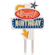 Świecący JAK NEON miga topper na tort Happy Birthday DEKORACJA URODZINOWY