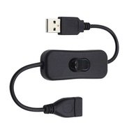 Black 28cm USB Cable with Switch ON/OFF Extension Cord Toggle for Connecter