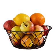 Koszyk na owoce warzywa metalowy misa organizer Altom Design czarny 25 cm