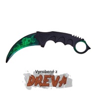 Leseni nož Karambit CS GO izdelan s strani MASKBRO Gamma vlny CS2 knife