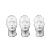 3 ks penovej hlavy figuríny Kozmetická hlava