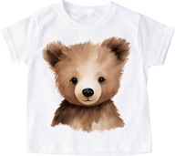 T-shirt koszulka dziecięca z misiem wzór zwierzak4 roz 104