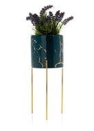Kryt kvetináča na stojane zlatý mramor GLAMOUR