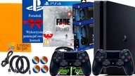 KONSOLA SONY PLAYSTATION PS4 SLIM 500GB 2X PAD PADY GRA NOWE SŁUCHAWKI X2