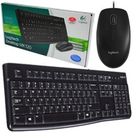 PRZEWODOWY ZESTAW KLAWIATURA + MYSZ Logitech MK120 DO PRACY I NAUKI