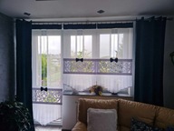 Firana panel ekranowy z ażurem w balkon 90 x240 cm