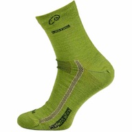 Ponožky trekingové z merino vlny zelené 38-41