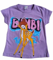 Fioletowa Koszulka bluzka krótki rękaw T-shirt Bambi 116