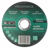 Rezný kotúč na kov Rockforce 125x1.0x22.23 mm