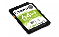 Karta SDXC 64 GB Kingston Canvas Class 10 100 MB/s