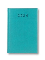 Kalendarz książkowy dzienny A6 2024 Turkusowy TURY