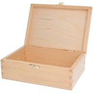 Drewniane pudełko 22x16cm DECOUPAGE zamykane EKO