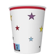 papierové poháre farebné narodeninové hviezdy 8ks