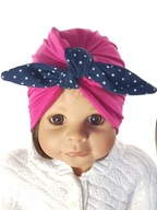 CZAPKA TURBAN CZAPECZKA PINUP DZIEWCZYNKA 1-10 LAT