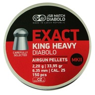 Śrut do wiatrówek JSB Exact King Heavy MKII 2,2 grama kal. 6,35 mm 150 sztu