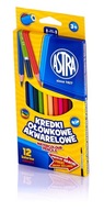 Astra KREDKI AKWARELOWE 12 kolorów + pędzelek