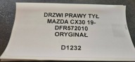 door rear. right side Mazda CX-30 DFR572010