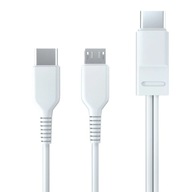 2 w 1 kabel USB C Micro USB USB C na USB C szybki przewód zasil~12189