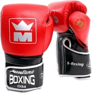 Rękawice Multiboxingowe Montana Skórzane X-Boxing - Czerwono/Czarne