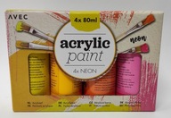 Akrylové farby AVEC Creative NEON 4 x 80ml