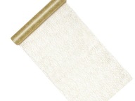 Bieżnik złoty 900 x 36 cm siatka fibra