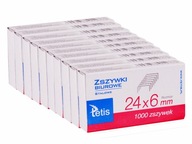 Zszywki Tetis GZ101-A 24/6 10x 1000 sztuk