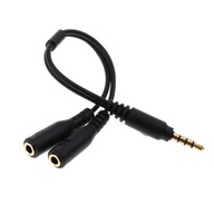 Przedłużacz kabla audio AUX, wtyczka jack 3,5 mm na 2x jack 3,5 mm