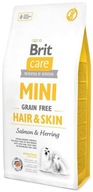 Brit Care MINI Hair Skin Grain-Free Salmon Herring łosoś i śledź 400g