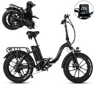 Skladací čierny elektrobicykel s jedným kolesom 750W 48V 18AH 25KM/H