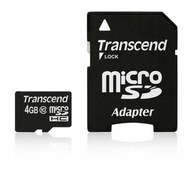 TRANSCEND 4 GB micro SD HC Class 10 Premium 20MB/s