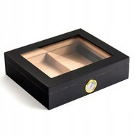 HUMIDOR DREWNIANY Z HIGROMETREM NA 35 CYGARA ETUI