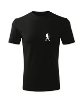 Koszulka T-shirt dziecięca M415P WĘDROWIEC TREKKING czarna rozm 110