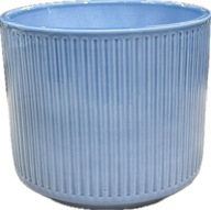 Doniczka niebieska ceramiczna okrągła 14 cm