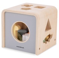 Drewniany Sorter Kształtów + 9 Klocków Zabawka Edukacyjna Montessori