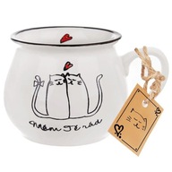Kubek Ceramiczny z Kotem Kot 300ml do kawy Herbaty