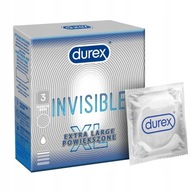 DUREX Kondómy INVISIBLE XL zväčšené 3 ks