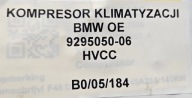 kompresor klimatizaci BMW OE 9295050-06