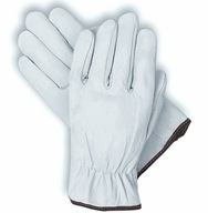Pracovné rukavice ochranné sivé kozia koža veľ.8