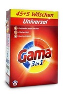 Gama 3in1 Universal 3kg 50 prań Uniwersalny Proszek do Prania Tkanin DE