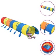 Detský hrací tunel 250 loptičiek farebný 175 cm polyester