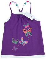 Top dziewczynka bluzka H&M fioletowy motylki 110, 4-5 lat NOWY