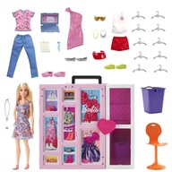 PROMO Barbie Šatník Barbie Sada + bábika HGX57 MATTEL