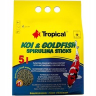 Tropical Koi&Goldfish Spirulina Sticks 5L Pokarm dla ryb worek pałeczki