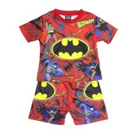 Letný set pre chlapca: domáce pyžamo s krátkym rukávom, Batman, červená